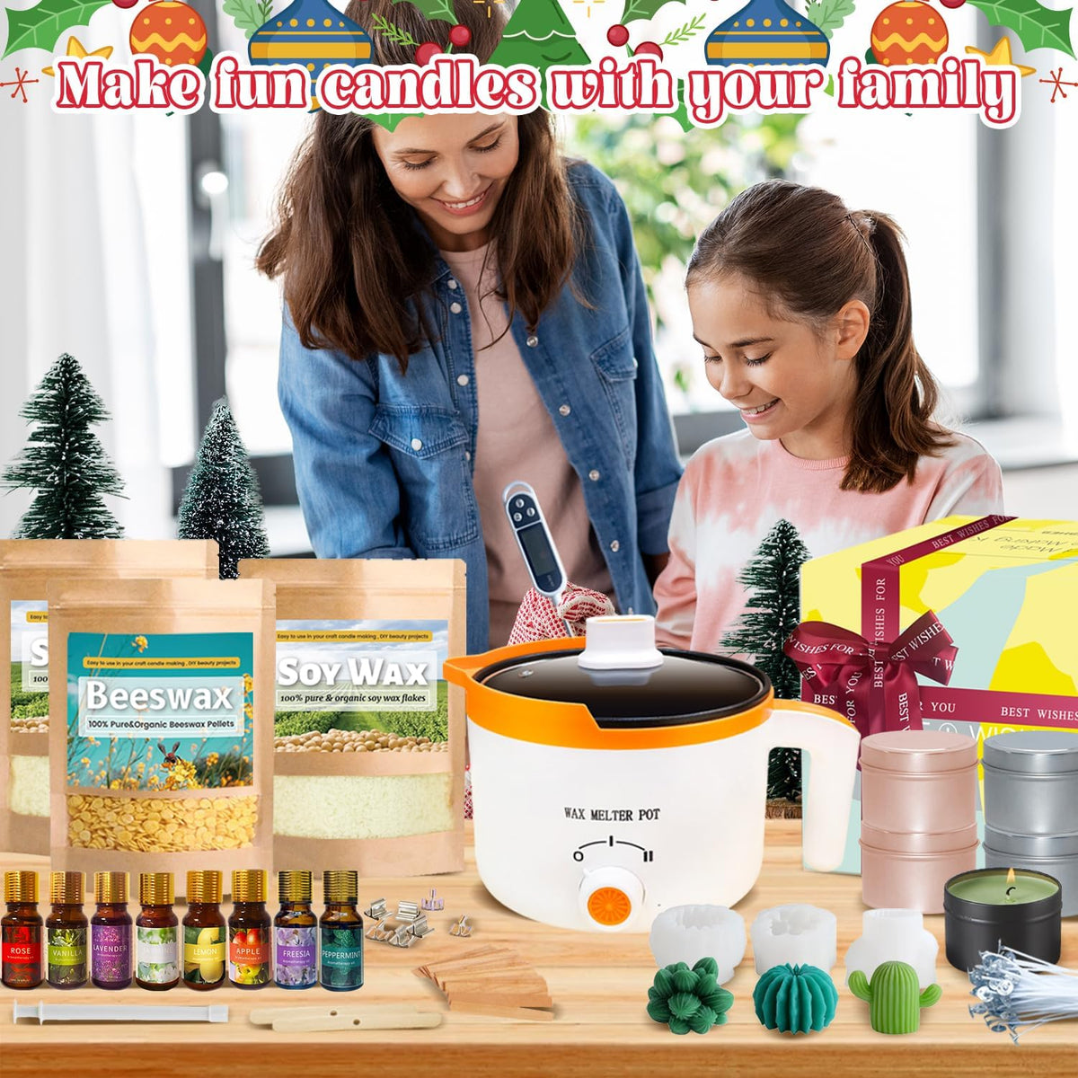 Complete Soy and Beeswax Candle Making Kit