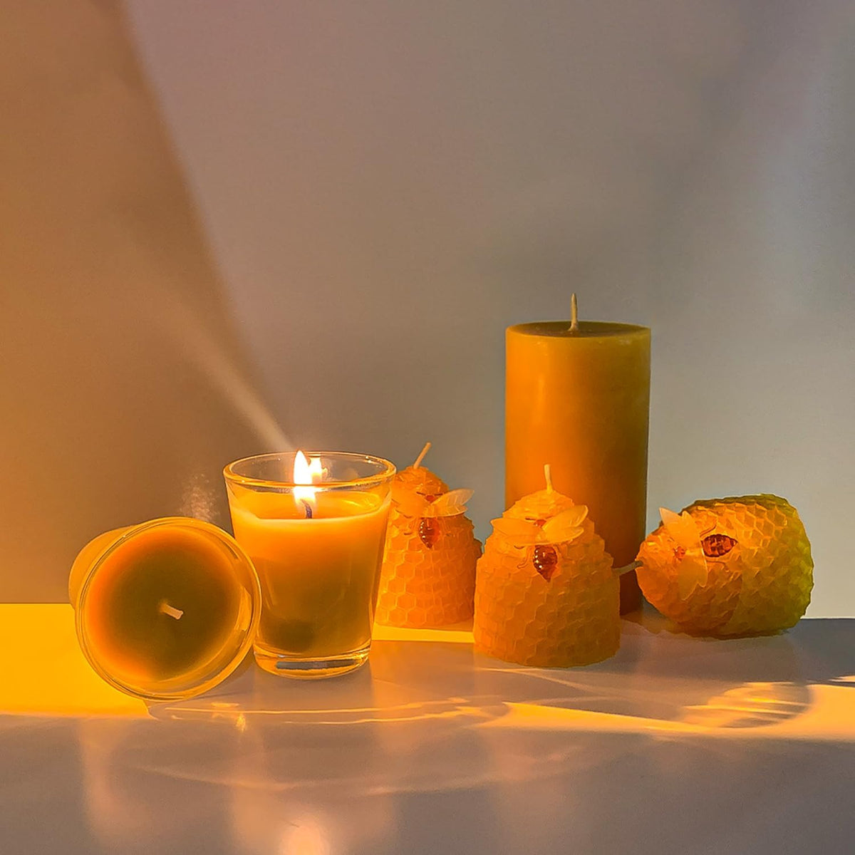 Beehive shaped-Beeswax Candles Bulk Set of 24Pcs