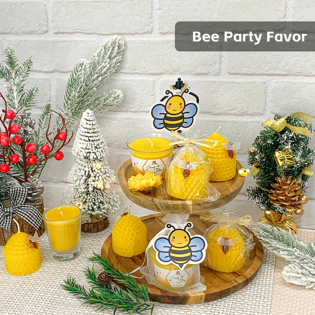 Beehive shaped-Beeswax Candles Bulk Set of 24Pcs