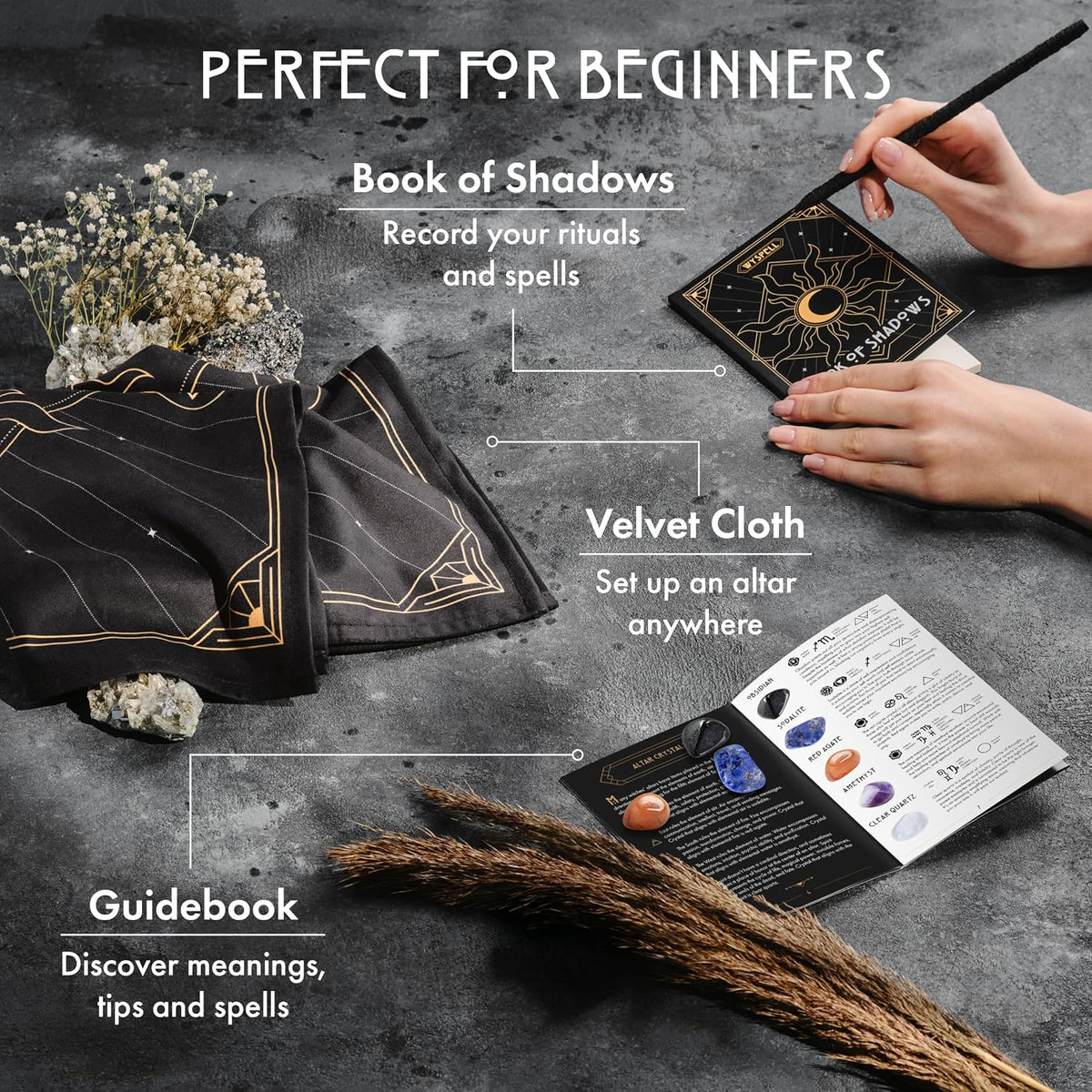 Large Witchcraft Kit - 77 PCS - Altar Spell Set - Witchy Gifts
