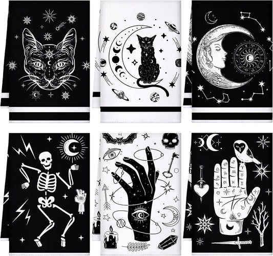 6 Pcs Gothic Kitchen Towels 24 X 16''