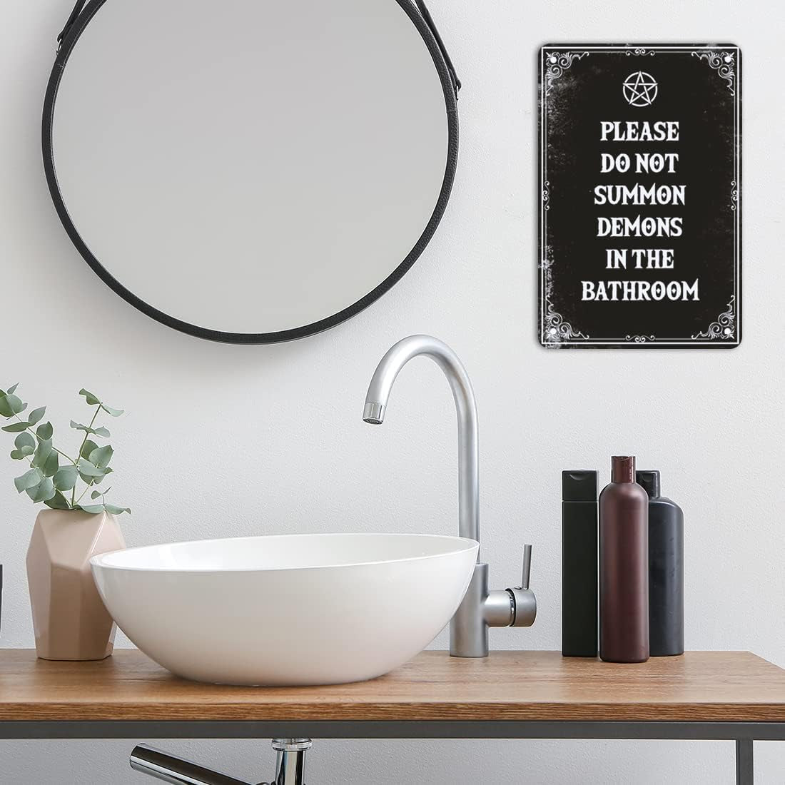 Spooky Metal Sign Home Decor