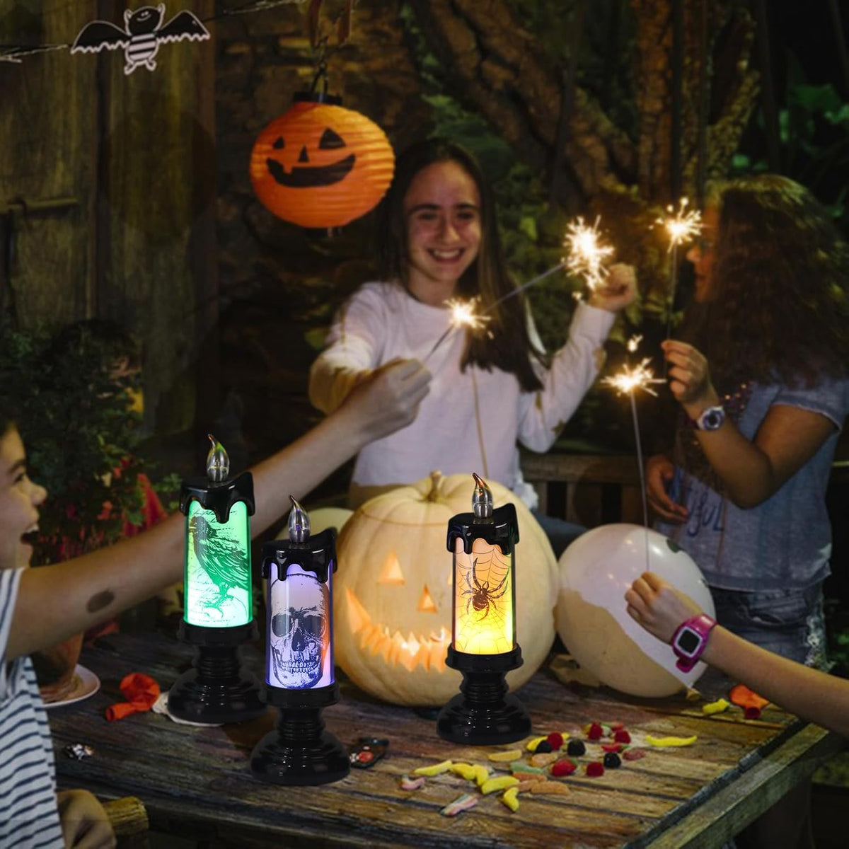Halloween Flameless Candles Battery Operated with Remote Timer