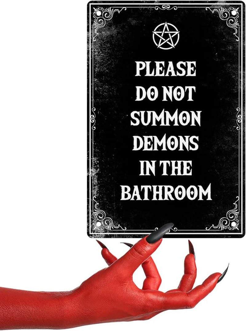 Spooky Metal Sign Home Decor