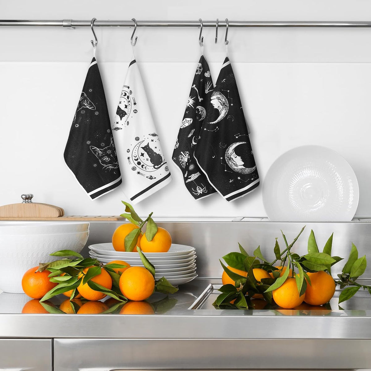 6 Pcs Gothic Kitchen Towels 24 X 16''