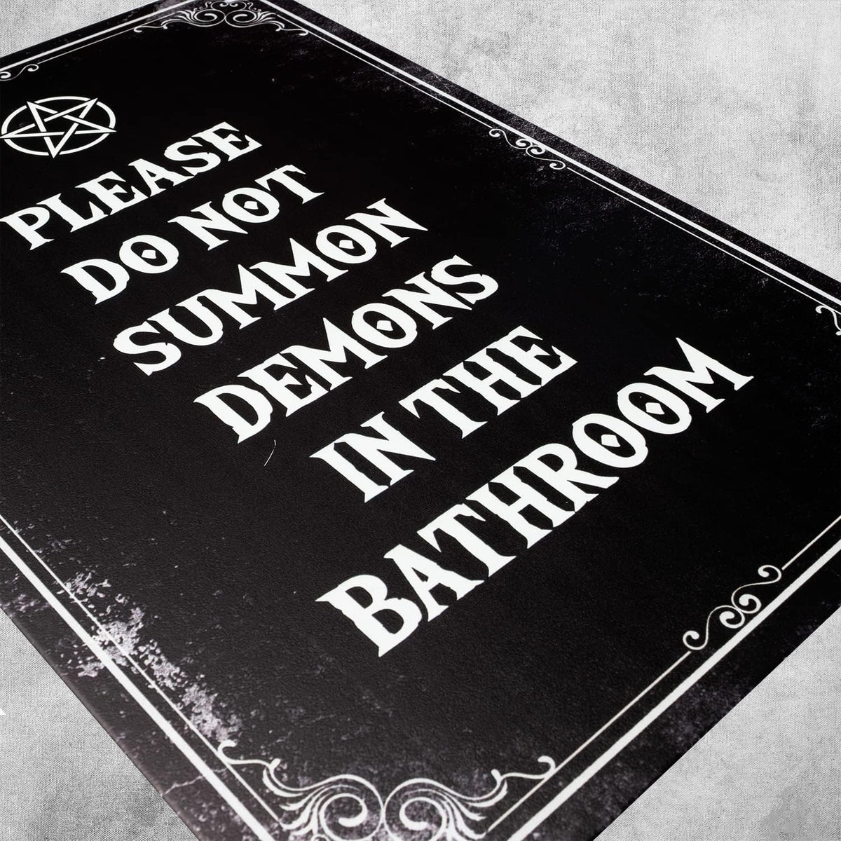 Spooky Metal Sign Home Decor