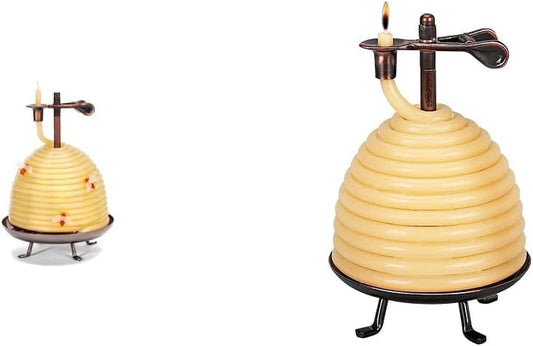Natural Beeswax Beehive Candles (50-Hour + 70-Hour) | Eco-Friendly with Cotton Wick