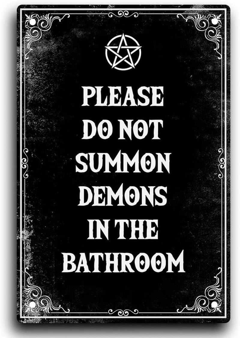 Spooky Metal Sign Home Decor