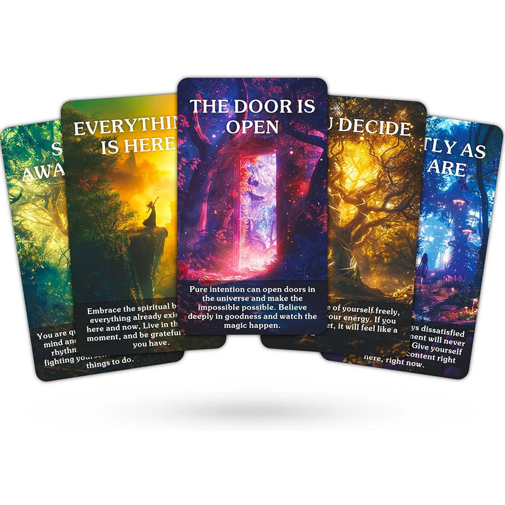 Tarot Cards, Mystic Enchanted Forest Oracle Cards, Mystical Guidance and Inspiration from Nature'S Magical Realm, for Beginners