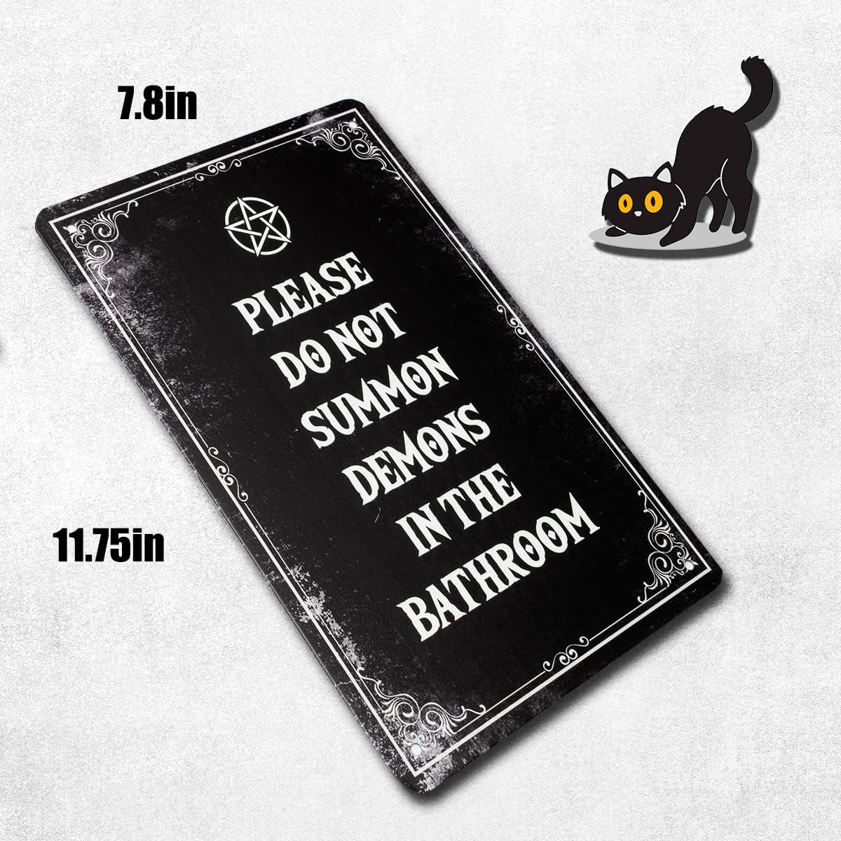 Spooky Metal Sign Home Decor