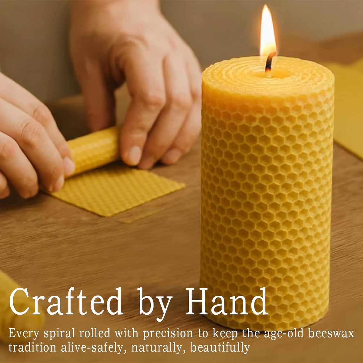 Beeswax Pillar Candles 2 Pack
