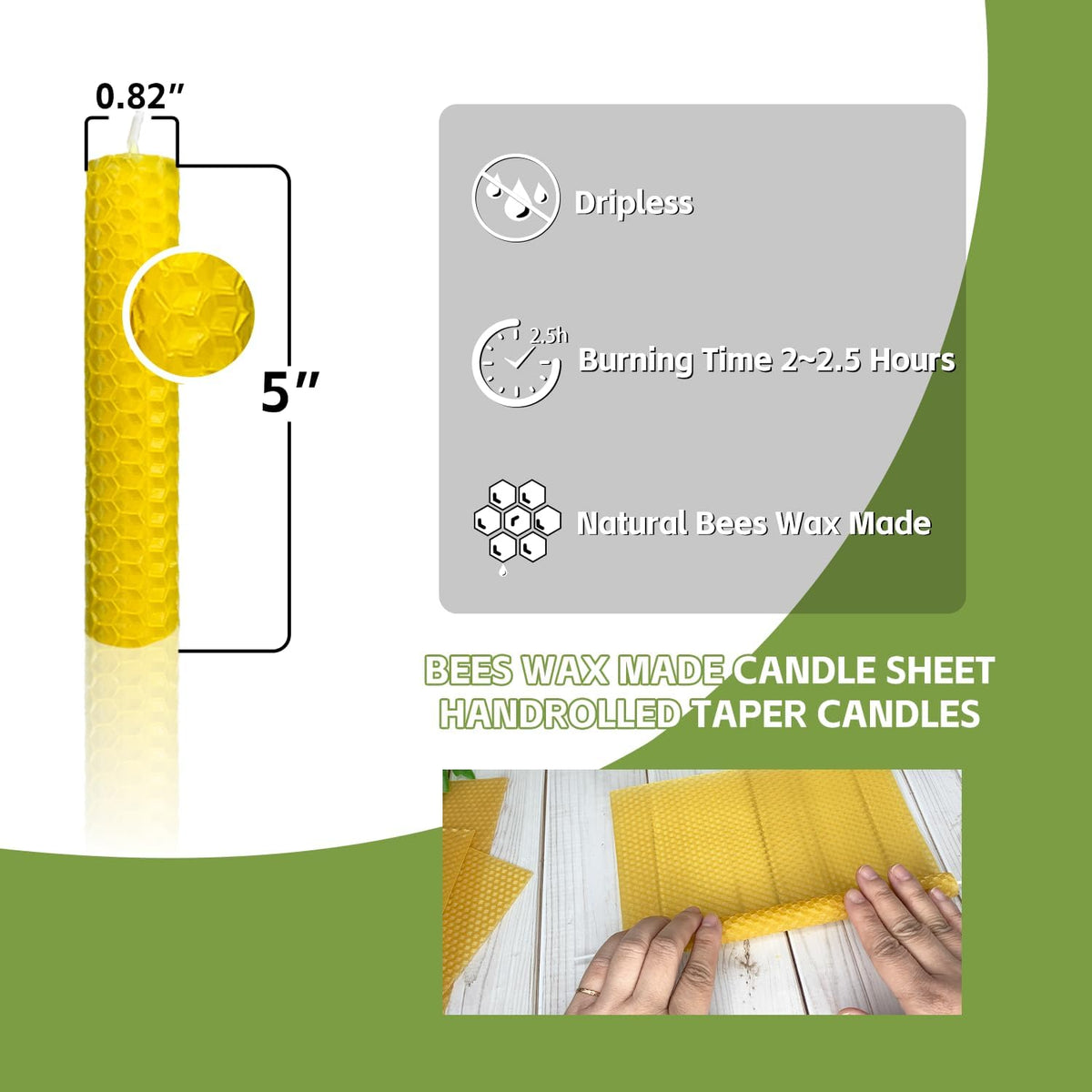 Small Beeswax Taper Candles 14 Pack Chakra Candles in 7 Assorted Colors
