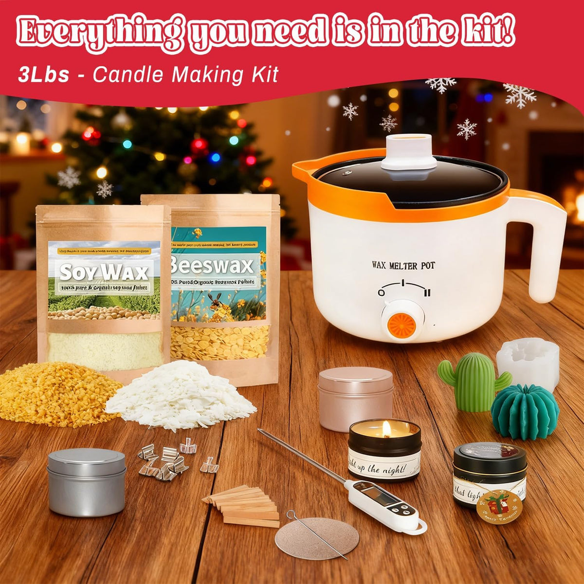 Complete Soy and Beeswax Candle Making Kit