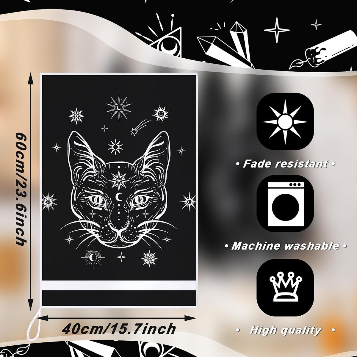 6 Pcs Gothic Kitchen Towels 24 X 16''