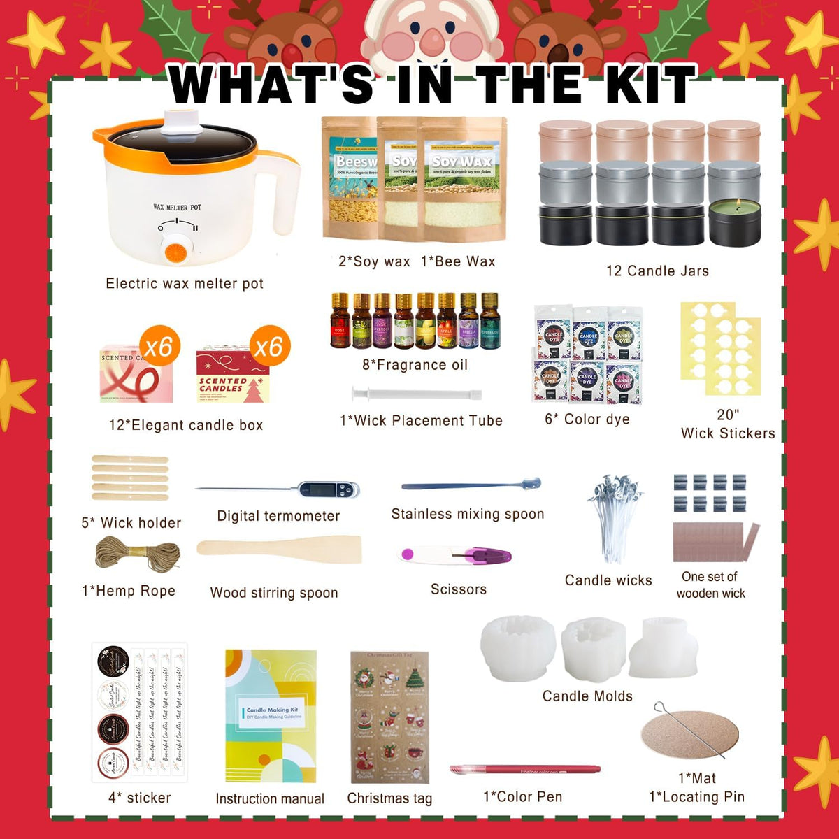 Complete Soy and Beeswax Candle Making Kit