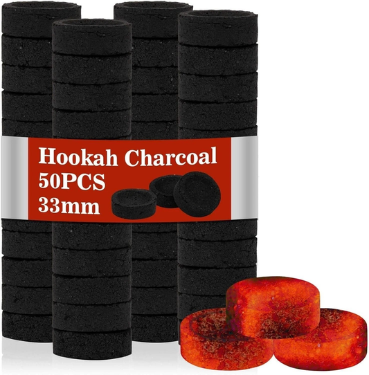 50PCS Incense Charcoal Briquettes - Charcoal Tablets Incense Burner Charcoal Bur