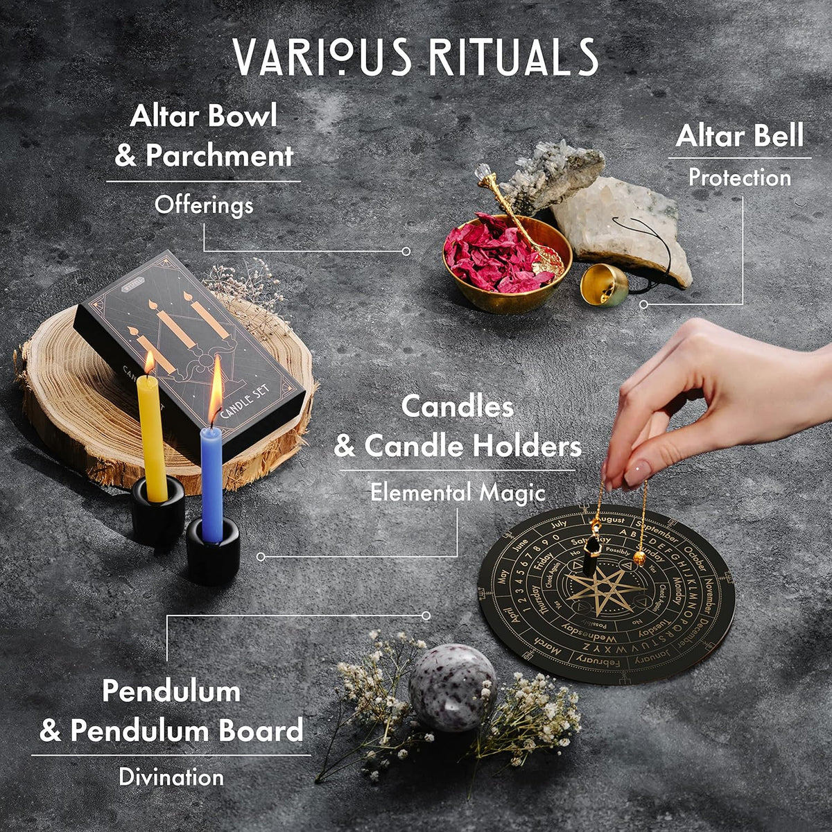 Large Witchcraft Kit - 77 PCS - Altar Spell Set - Witchy Gifts