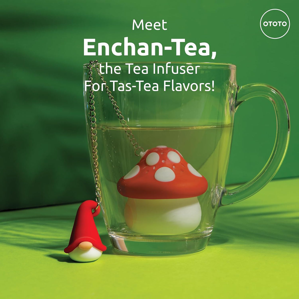 Cute Tea Strainers - Loose Leaf Tea Steeper, Tea Infuser for Loose Leaf Tea, Tea Diffusers, Tea Accessories, Mushroom Gifts, Cute Kitchen Accessories, White Elephant Gifts, (Gnomeo, Gnome)