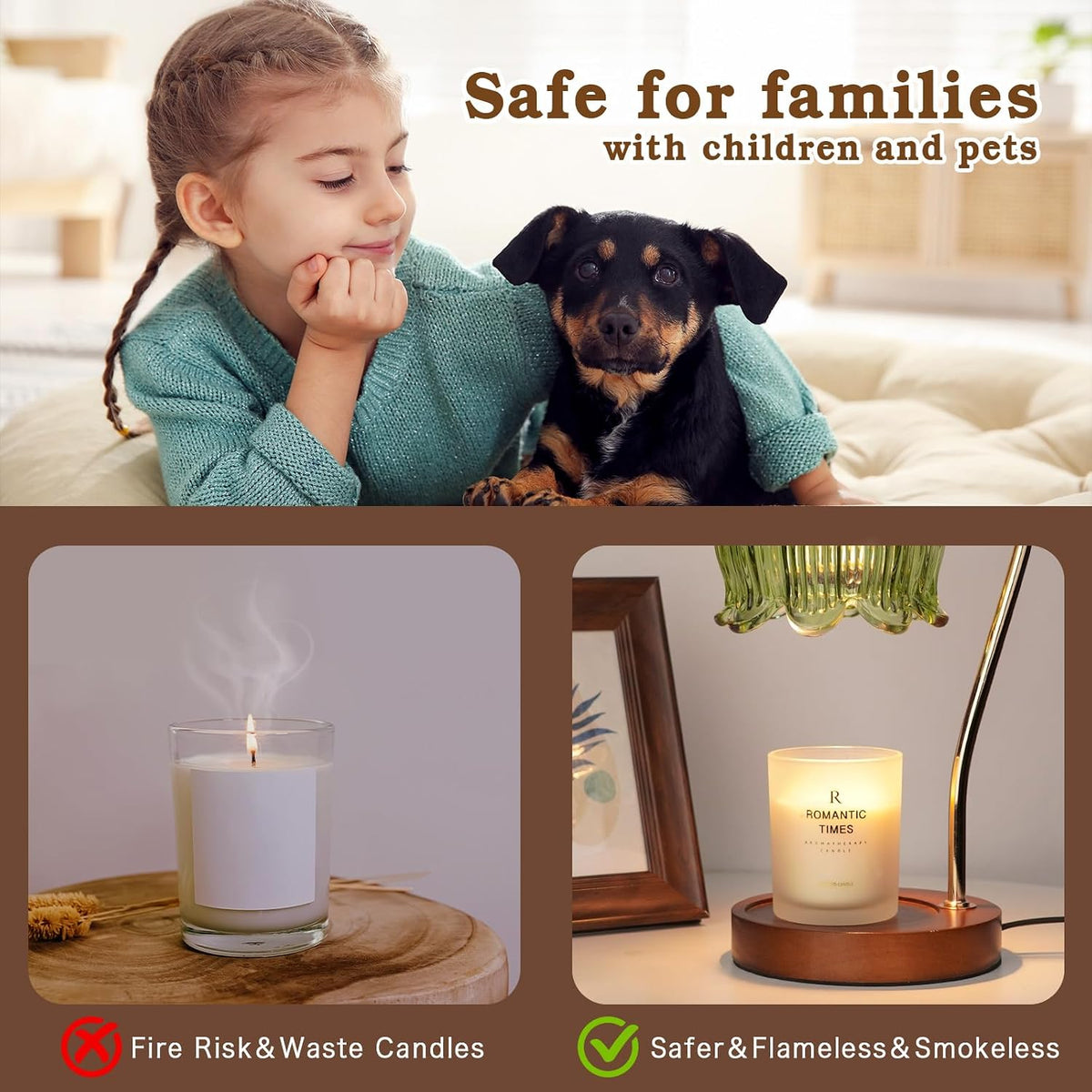 Glass Flower Candle Warmer