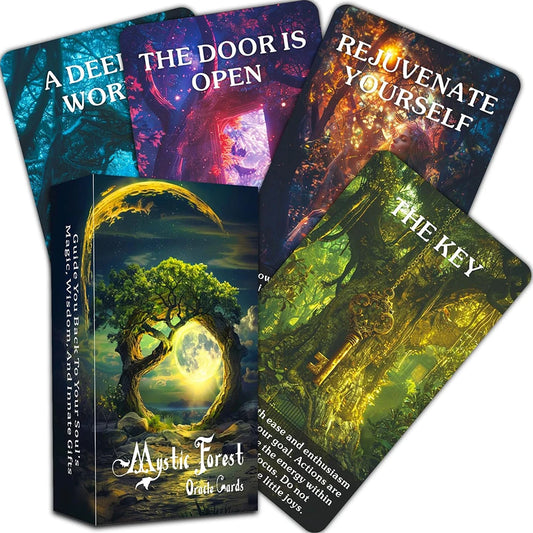 Tarot Cards, Mystic Enchanted Forest Oracle Cards, Mystical Guidance and Inspiration from Nature'S Magical Realm, for Beginners